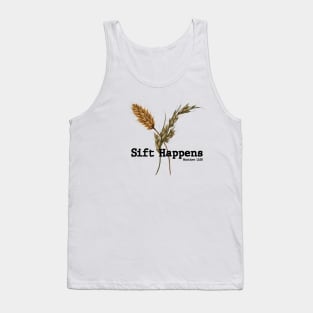 Sift Happens Vertical Combined Black Tank Top